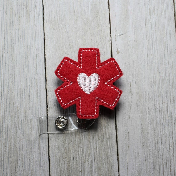 Buy Medical Symbol Badge Holder With Retractable Reel, Heart Medical Badge,  Paramedic Badge Holder, EMT Badge Online in India 