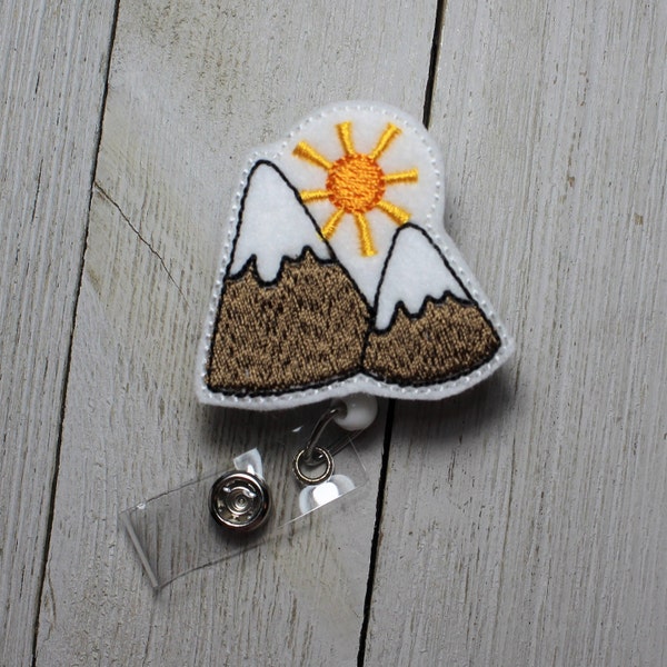 Porte-badge de montagne, porte-carte d'identité de montagne, enrouleur rétractable, porte-badge d'alpiniste, feutre d'alpiniste, porte-badge d'extérieur, sac de ski
