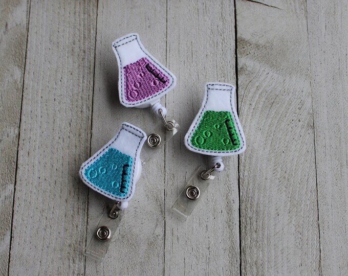 Beaker Badge Reel/lab Life Badge Reel/lab Tech Badge Etsy