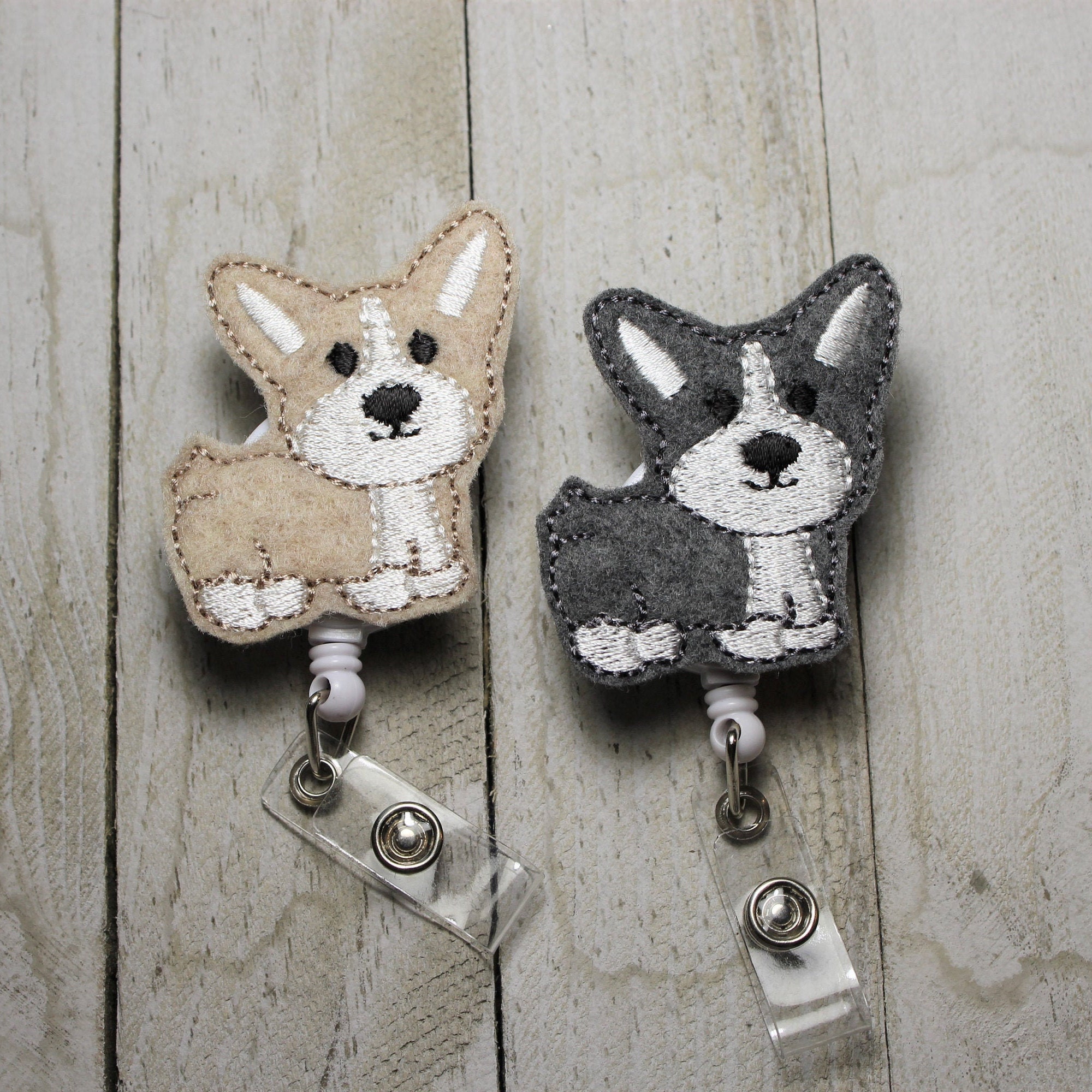 Corgi, Extendable card holder - Shop WoodMan ID & Badge Holders