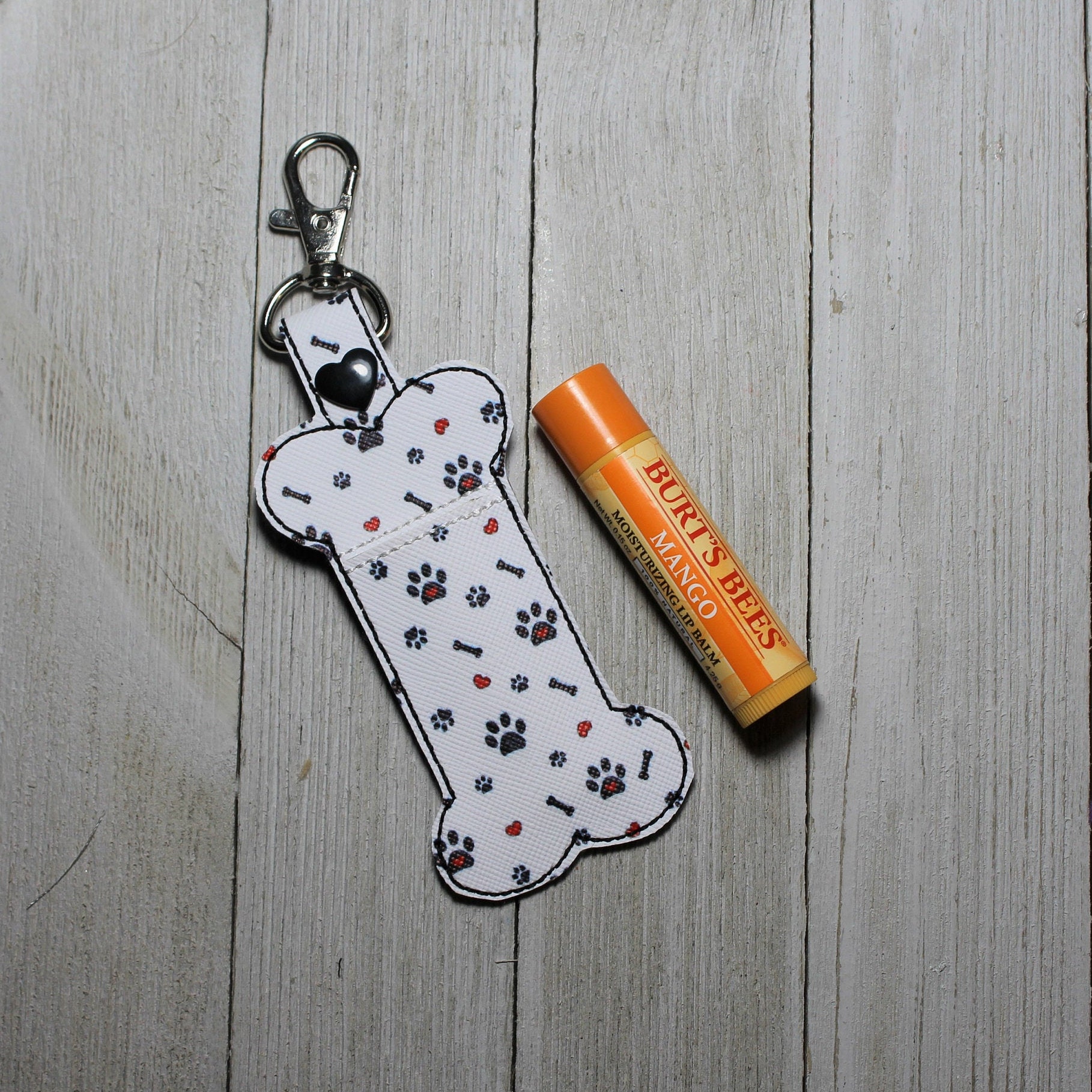 Dog bone chapstick holder Dog chapstick holder dog paw Etsy
