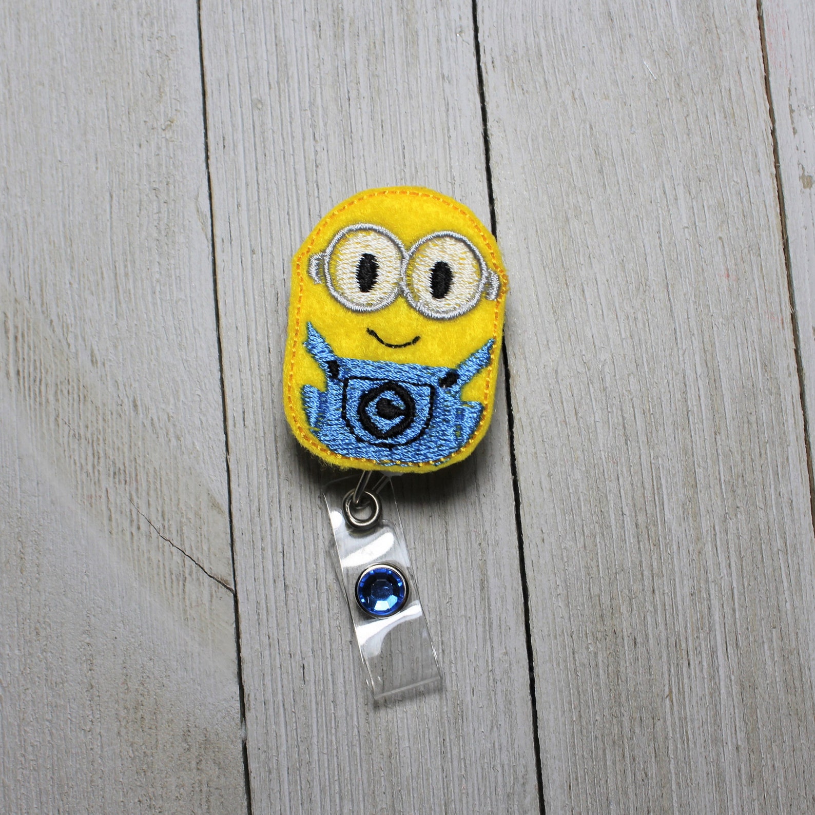 Minion Badge Holder With Retractable Reel Minion Feltie Etsy Australia
