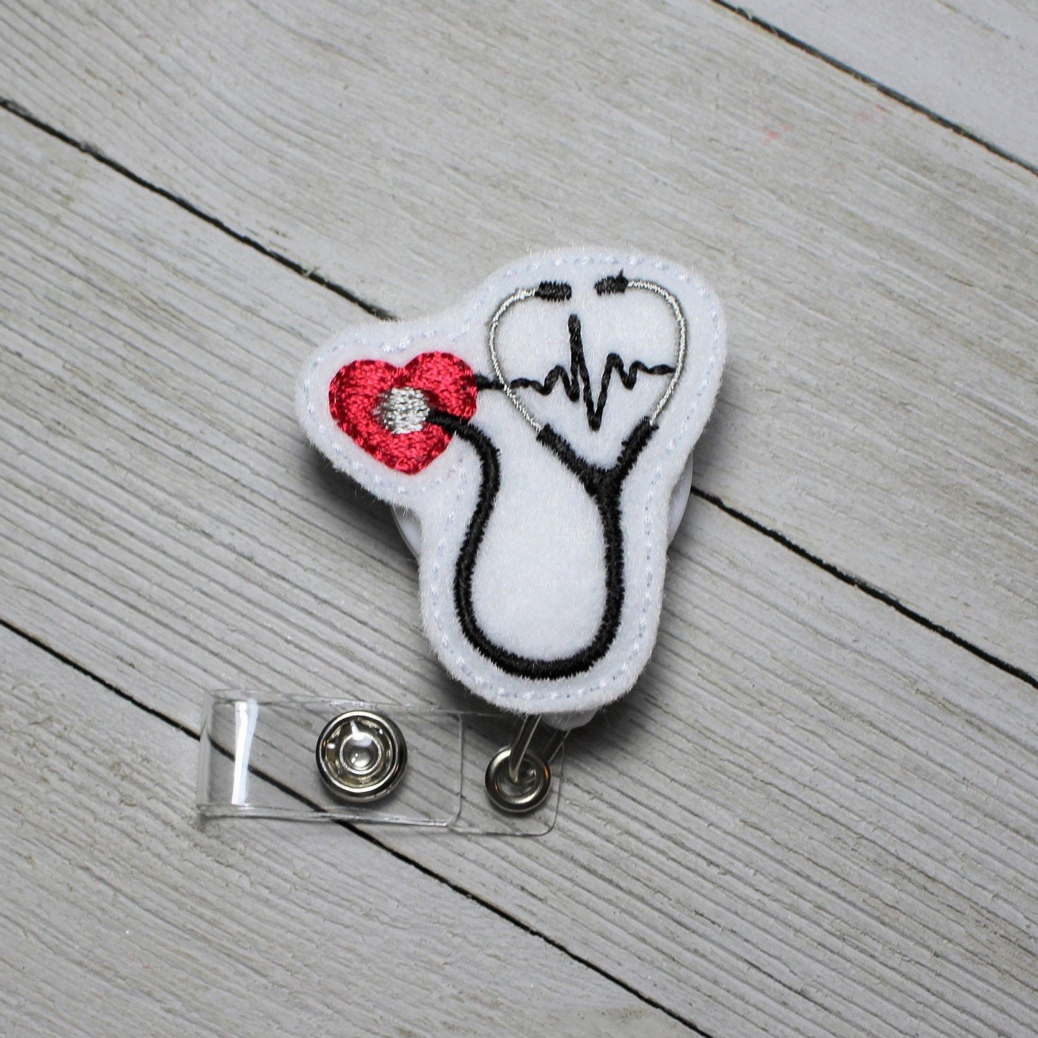 Stethoscope badge holder