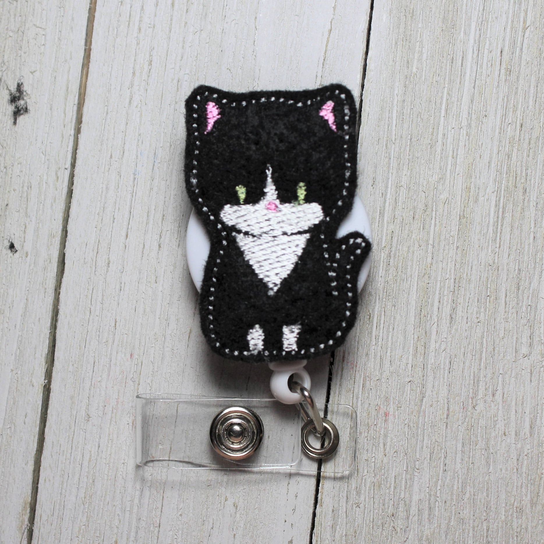 Black Cat Badge Reel 