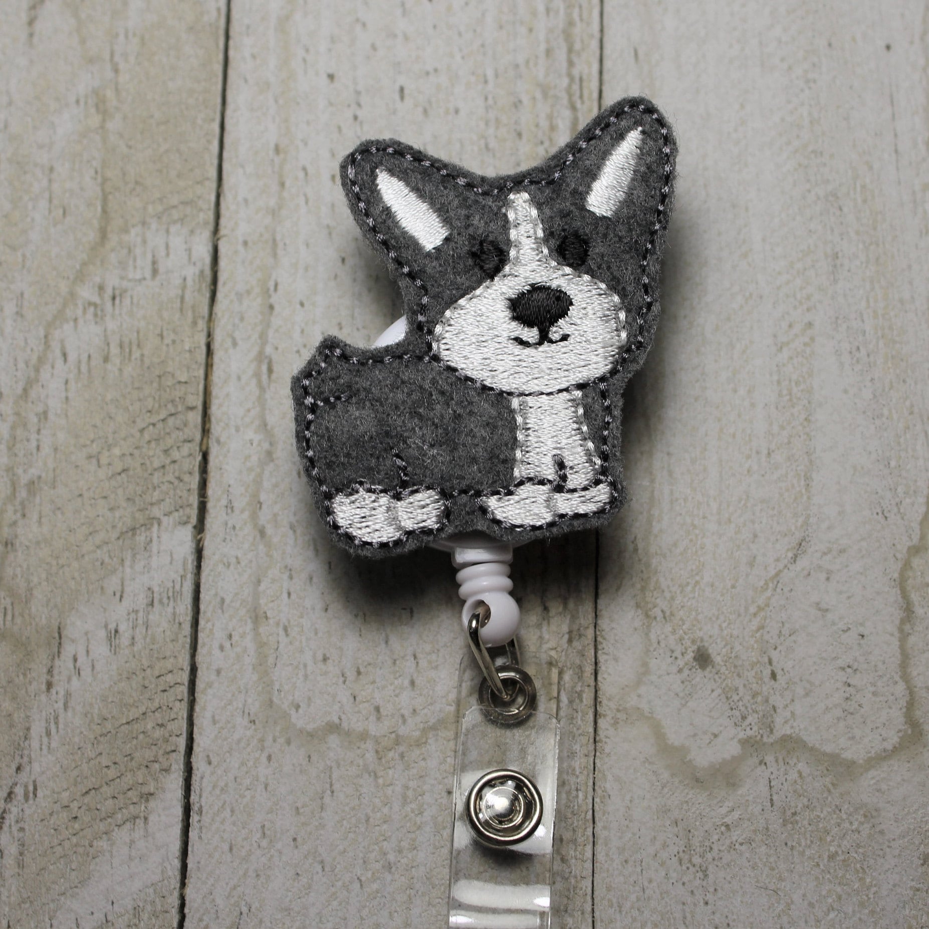 Corgi, Extendable card holder - Shop WoodMan ID & Badge Holders