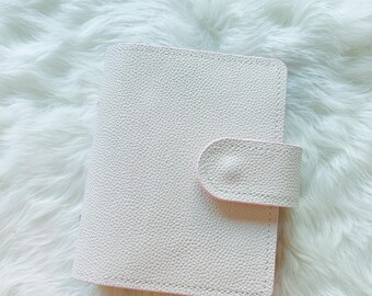 A7 Leather Binder Cover for Filofax Pocket Insert: Silver Rings, #25111902