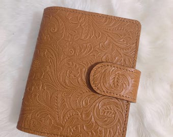 A7 Leather Pocket Cover for Filofax: Silver Rings Binder (81x120mm) #25100505