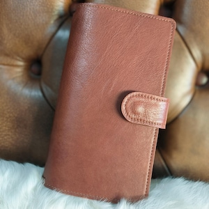 Genuine Leather Travelers Notebook Cover: Standard Size Midori TN Journal,  #25070904