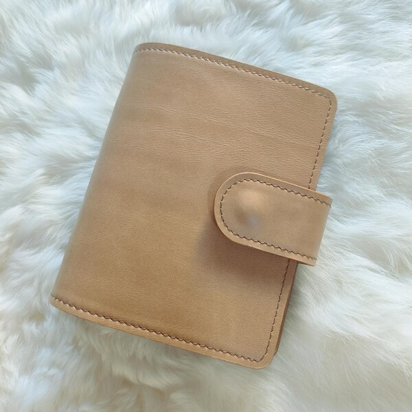 A7 Leather Ring Binder Cover: Filofax Pocket Insert, Genuine leather, #25070802，#905