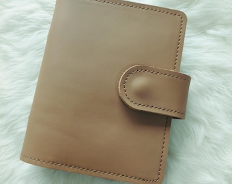 Leren ringbandomslag A7: Filofax binnenzak, echt leer, #25102006