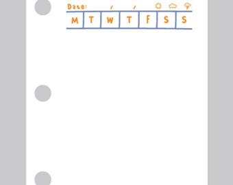 Navulbare A9-insteekkaarten| Losse bladeren, papier met 3 gaten, voor planners, agenda's, dagboeken, organisatoren, notities, belastingen