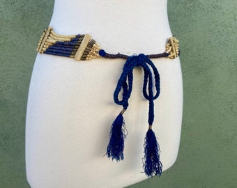SKU 209-00028073 Boho Carved Bone Belt India Natural Bone Belt 1970/'s Gypsy Gray Belt Boho Deadstock VINTAGE Hipster