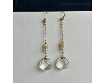 Boucles d'oreilles pendantes perles de verre et perles vintage des années 2000 / Boucles d'oreilles pendantes bohèmes / Bijoux rétro / Boucles d'oreilles féminines / Bijoux tendance