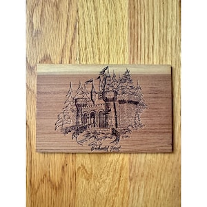 Vintage Mid Century Holzpostkarte über den verzauberten Wald von Turner, Oregon / Spaß für die ganze Familie / Retro Holzpostkarten