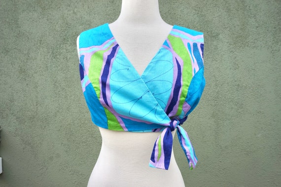 Vintage 1960s Mod Crop Top By Kahala Of Hawaii / 6