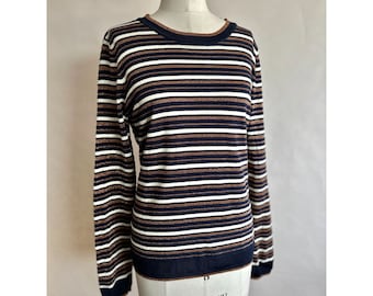 Suéter de manga larga con rayas verticales de Scotch & Soda en talla grande para mujer / Suéter de Scotch And Soda / Suéteres de rayas / Suéteres de diseñador