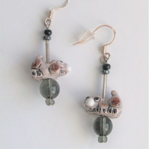 Women’s Handmade Beaded Dog Dangle Earrings