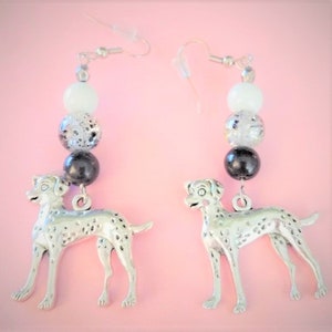 Dalmatian Earrings | FREE SHIPPING | Silver Dalmatian Earrings | Fire Dog Jewelry | Dog Jewelry | Dalmatian Collection | Dalmatian Gifts