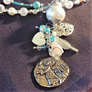 Victorian Necklace - Angel Necklace - Angel Pendant – Guardian Angel Necklace - Feather Necklace - Spiritual Necklace - Angel Gift