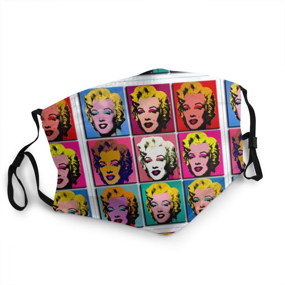 POP ART Marilyn Monroe MASK Andy Warhol 50s Face Mask Retro | Etsy