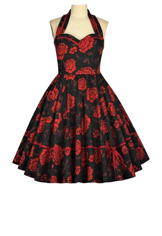 red swing dress plus size