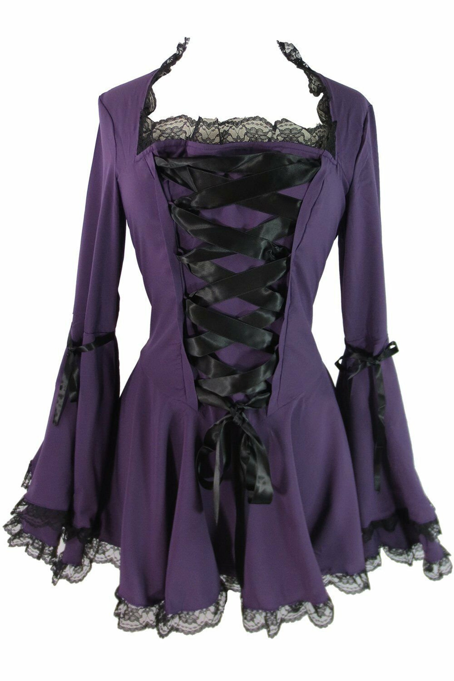 Plus Size Purple Blouse Gothic Wench Steampunk Vampire Long Etsy UK
