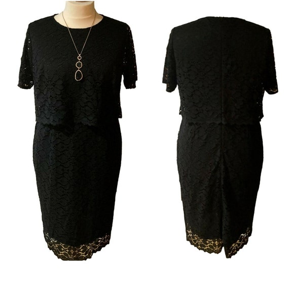 Plus Size Black Lace Style 1950s 16 20 - Etsy