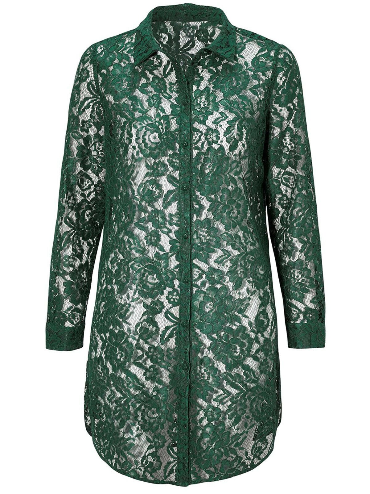 Plus Size Bottle Green Lace Blouse Top Evening Blouse 16 18 20 Etsy