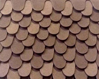 LARGE Fish Scales - Black - 2mm EVA Foam