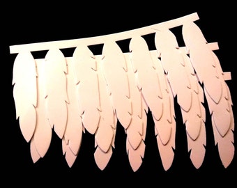 Feathers Strip - White - 2mm EVA Foam