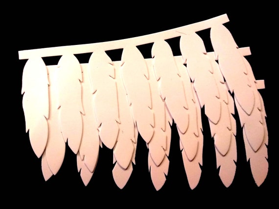 Feathers Strip - White - 2mm EVA Foam