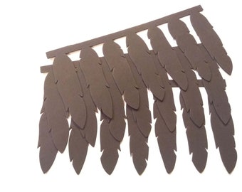 Feathers Strip - Black - 2mm EVA Foam