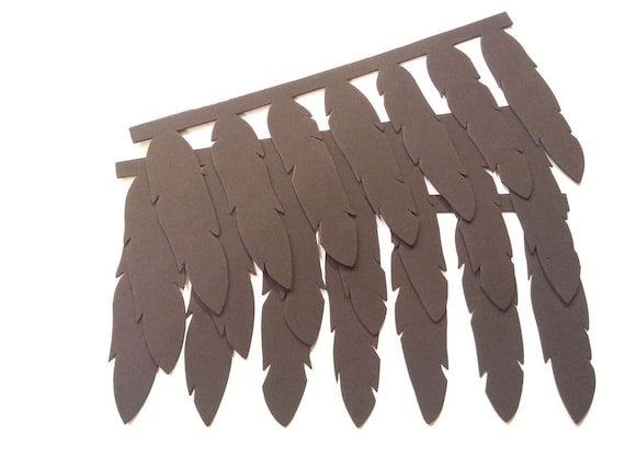 Feathers Strip - Black - 2mm EVA Foam
