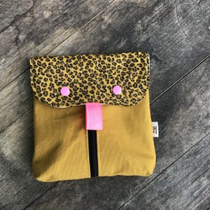 B-WARE ! Kleines Täschchen für Mädchenkram, Periodentasche, Medikamententasche, Leopard