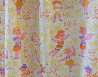 SUPER GREAT 1960/'s Vintage Children/'s Curtains