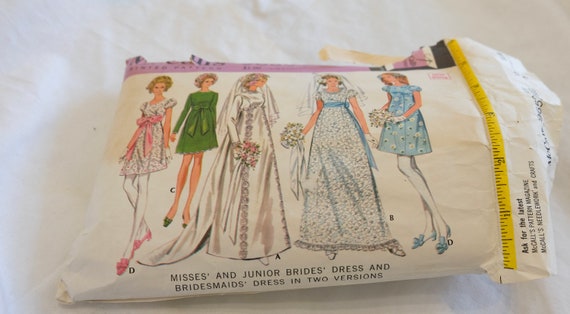 1960's Vintage Mccalls 9652 Empire Waist Dress Sewing Pattern With Puff or  Long Sleeves Mini or Gown Size 13 35 Bust 37 Hip - Etsy