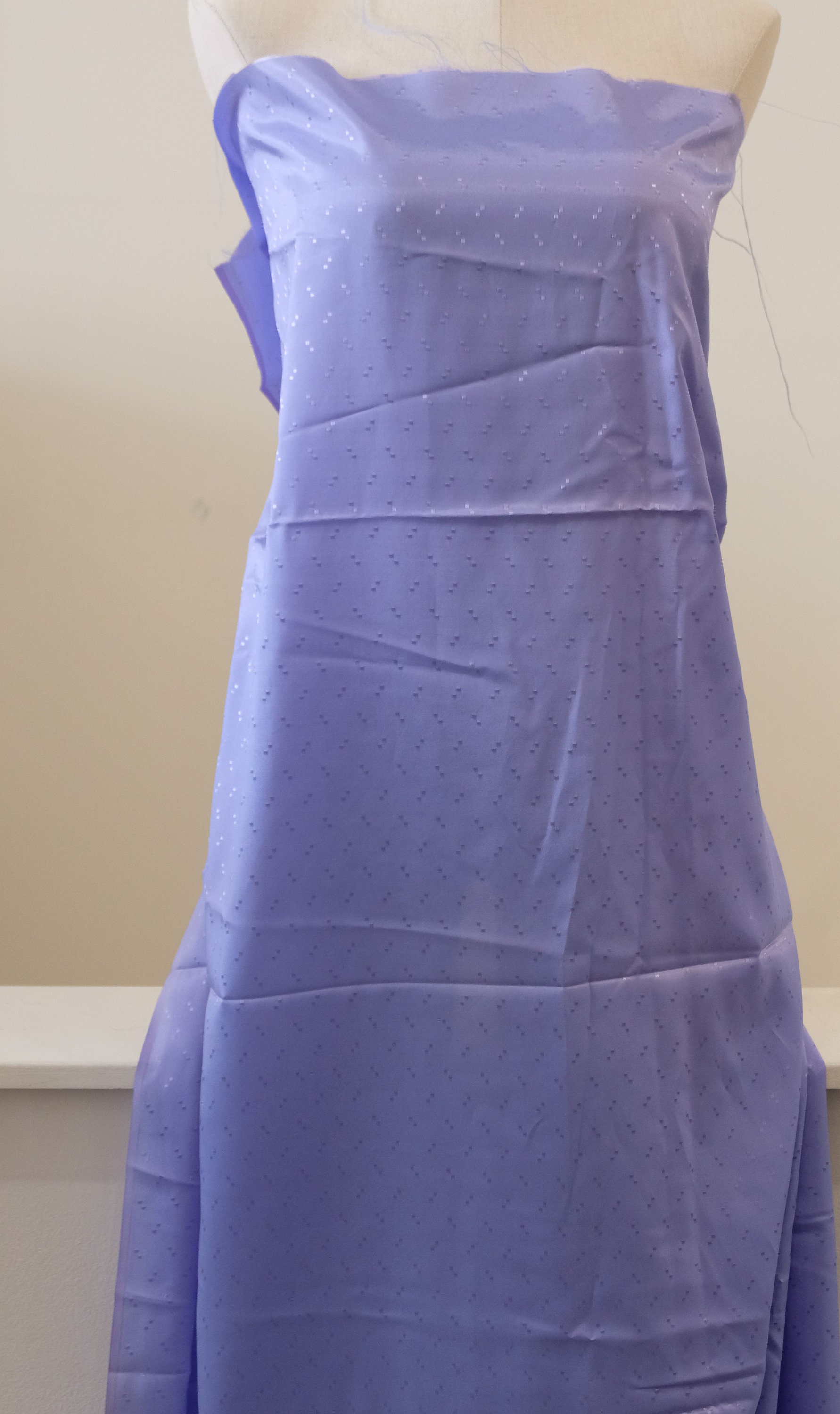 70s PERIWINKLE EMBROIDERED MIDI - SMALL