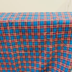 1950&#39;s Vintage Striped  Print Turquoise Red Black and White Mens Pajama Soft Cotton Flannel Fabric 2 yards 32&quot; long by 45&quot; wide