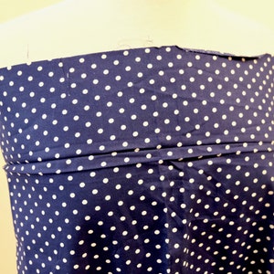1950&#39;s vintage crayon blue with white small polka dots 100% cotton dress weight fabric 3 yards 32” by 34” wide Perfect for a 50&#39;s DRESS!