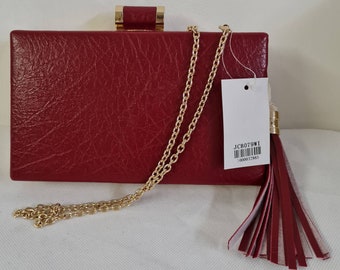 wine colored clutch