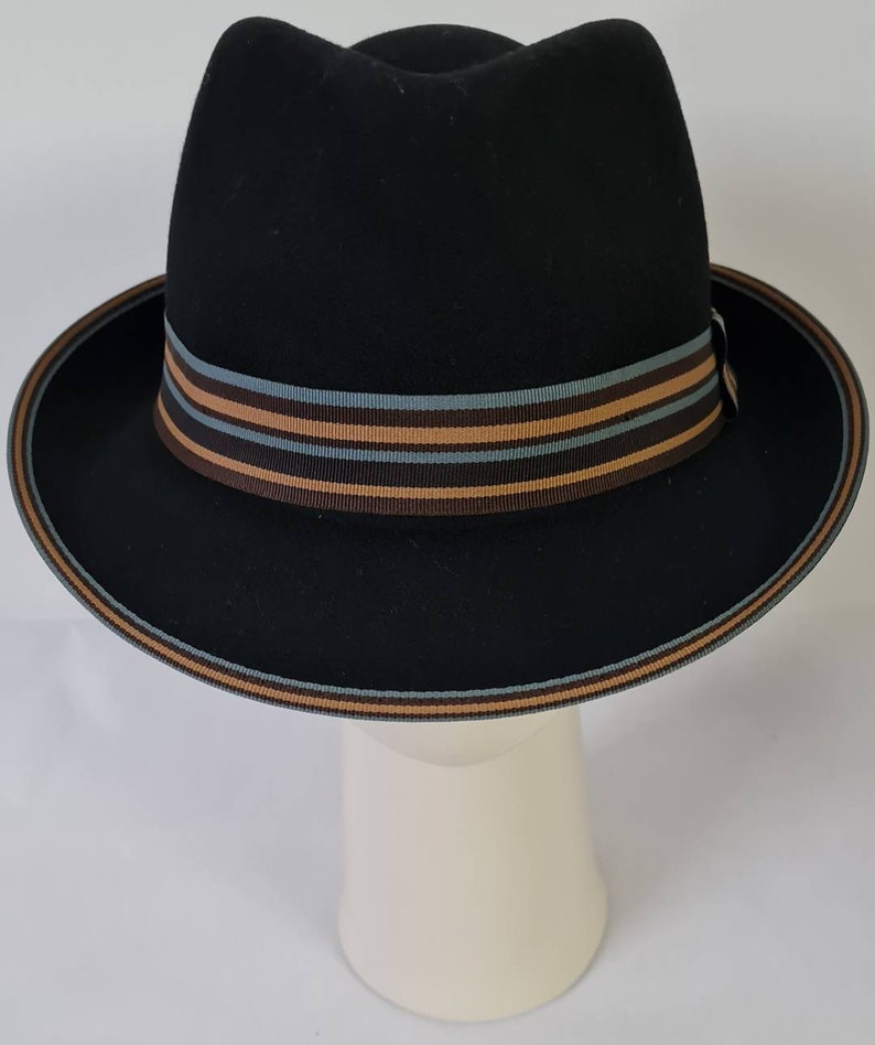 Black Men's Womens XL 60cm Pork Pie 