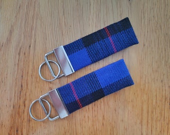 Rangers Key Fob | Tartan Keyring | Tartan Key Ring | Tartan Luggage Tag | Keyfob | Plaid | Keychain