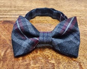 Fliege aus schottischer Wolle, Tartan, Herren, gebunden, verstellbar, Hebridean Heather