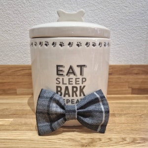 Hebridean Granite Scottish Tartan Dog Bow | Tartan Bow Tie | Dog Bow | Dog Bow Tie |  Grey Tartan