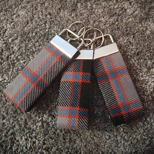 MacPherson Key Fob | Red Tartan Keyring | Tartan Key Ring | Tartan Luggage Tag | Keychain | Keyfob | Plaid