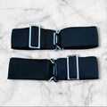 Adjustable Elastic Sock Garters with Chrome Hardware