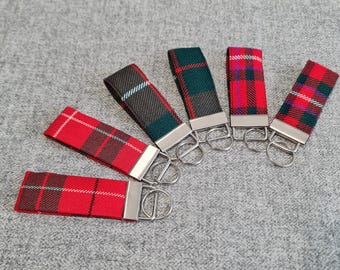 MacKinnon Tartan Key Fob | Handmade Scottish Wool Keyring