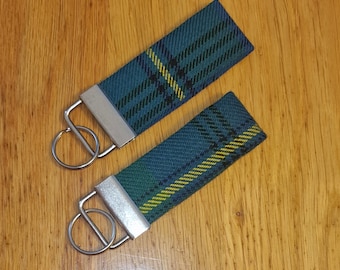 Johnston Tartan Key Fob | Scottish Tartan Keyring | Tartan Key Ring | Tartan Luggage Tag | Keyfob | Keychain | Plaid | Lanyard