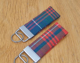 Wilson Tartan Key Fob | Scottish Tartan Keyring | Tartan Key Ring | Tartan Luggage Tag | Keyfob | Keychain | Plaid | Lanyard