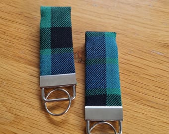 MacKay Scottish Tartan Key Fob | Tartan Keyring | Tartan Key Ring | Tartan Luggage Tag | Keyfob | Keychain | Plaid | Handbag charm